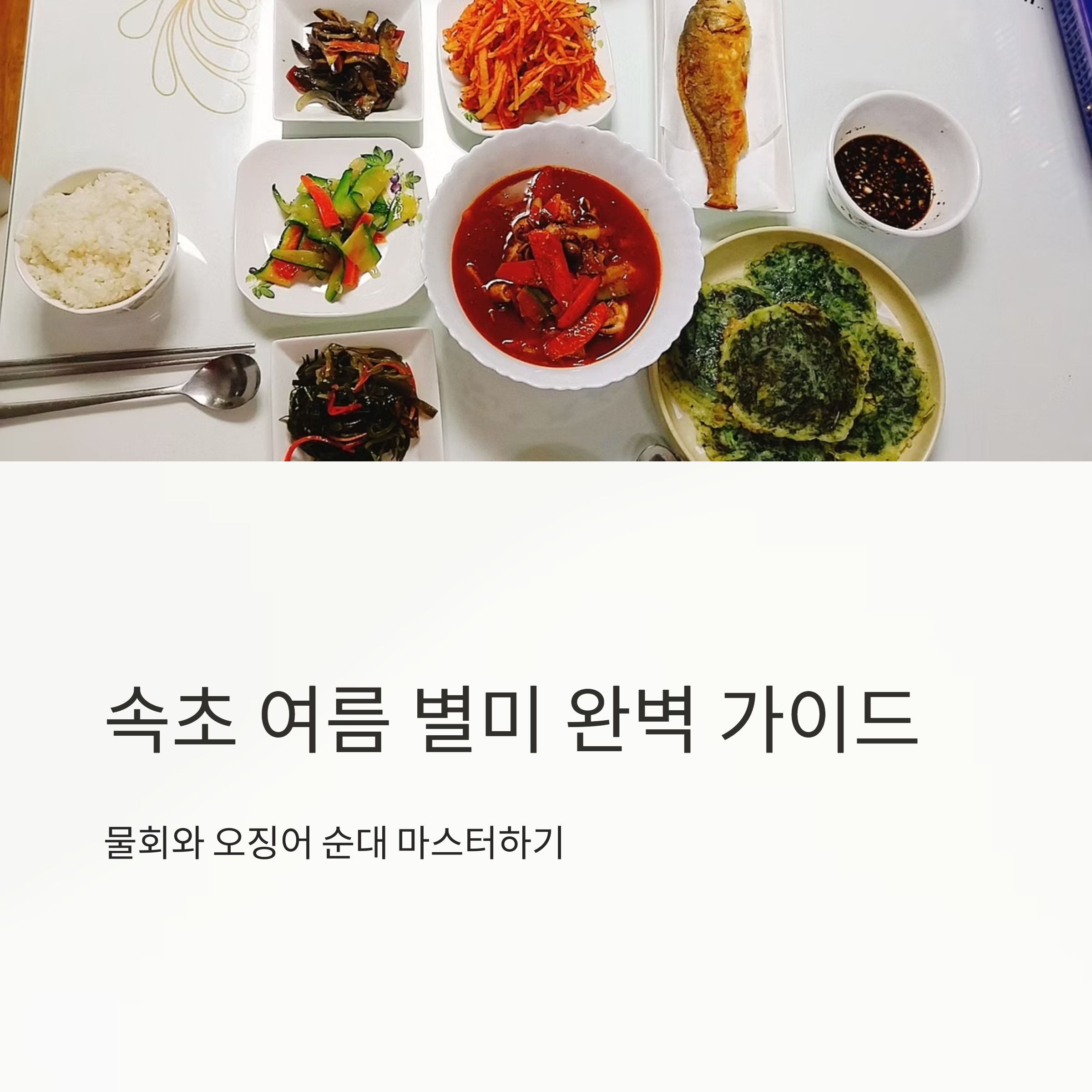 속초맛집 따라하기: 물회와 오징어 순대 레시피 관련 사진
