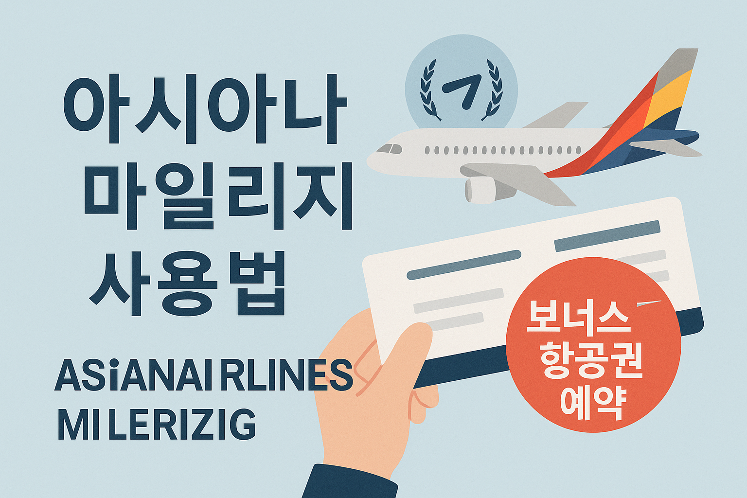 아시아나 마일리지 사용법에 관한 이미지