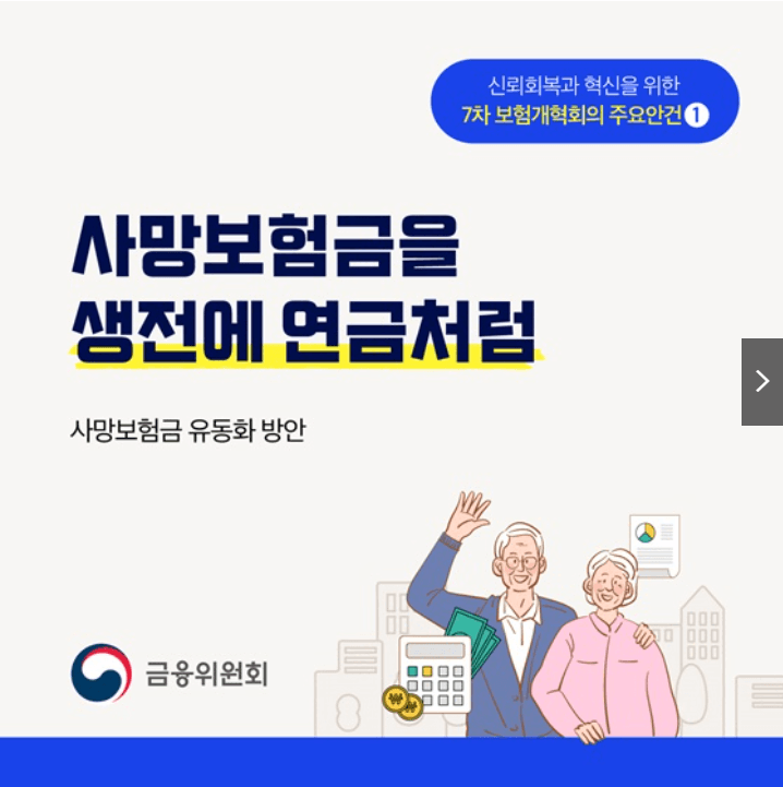 사망보험금 유동화정책