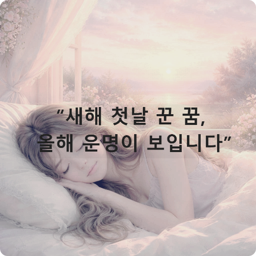새해 첫날 꾼 꿈 해몽