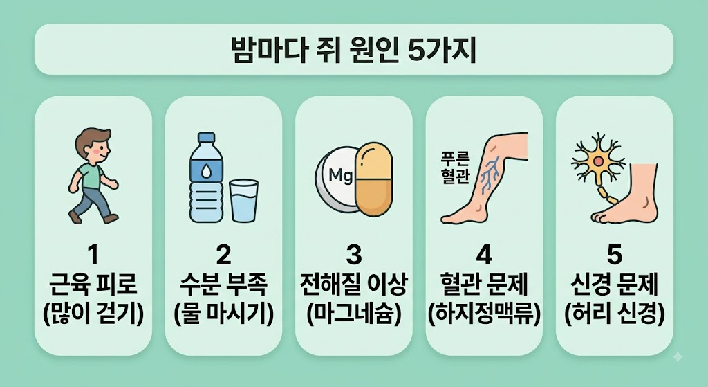 자다가 다리에 쥐 나는 이유, 왜 밤마다 반복될까요?