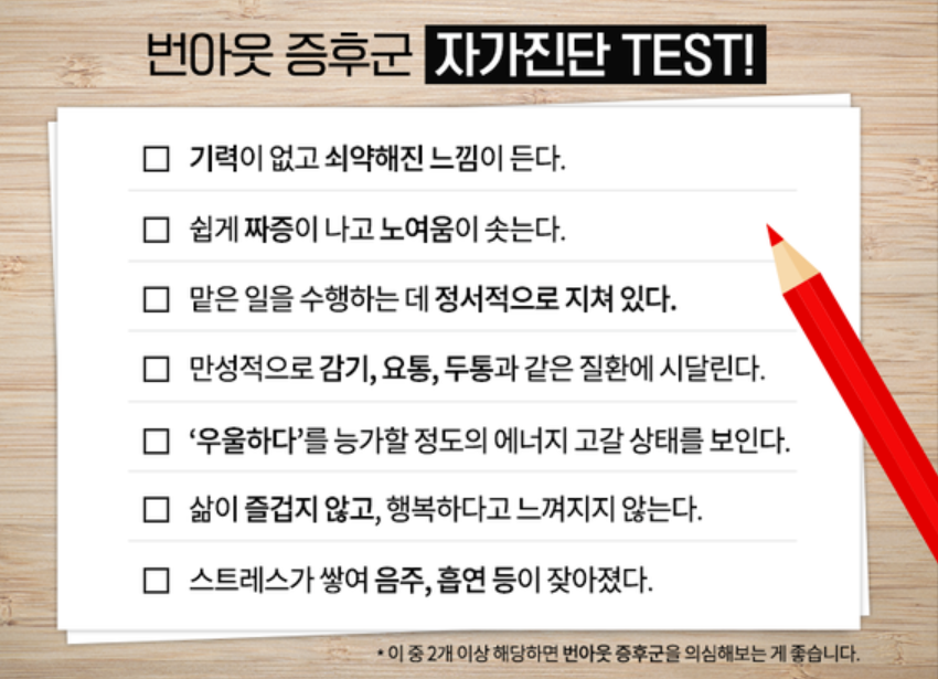 번아웃 증후군 자가진단