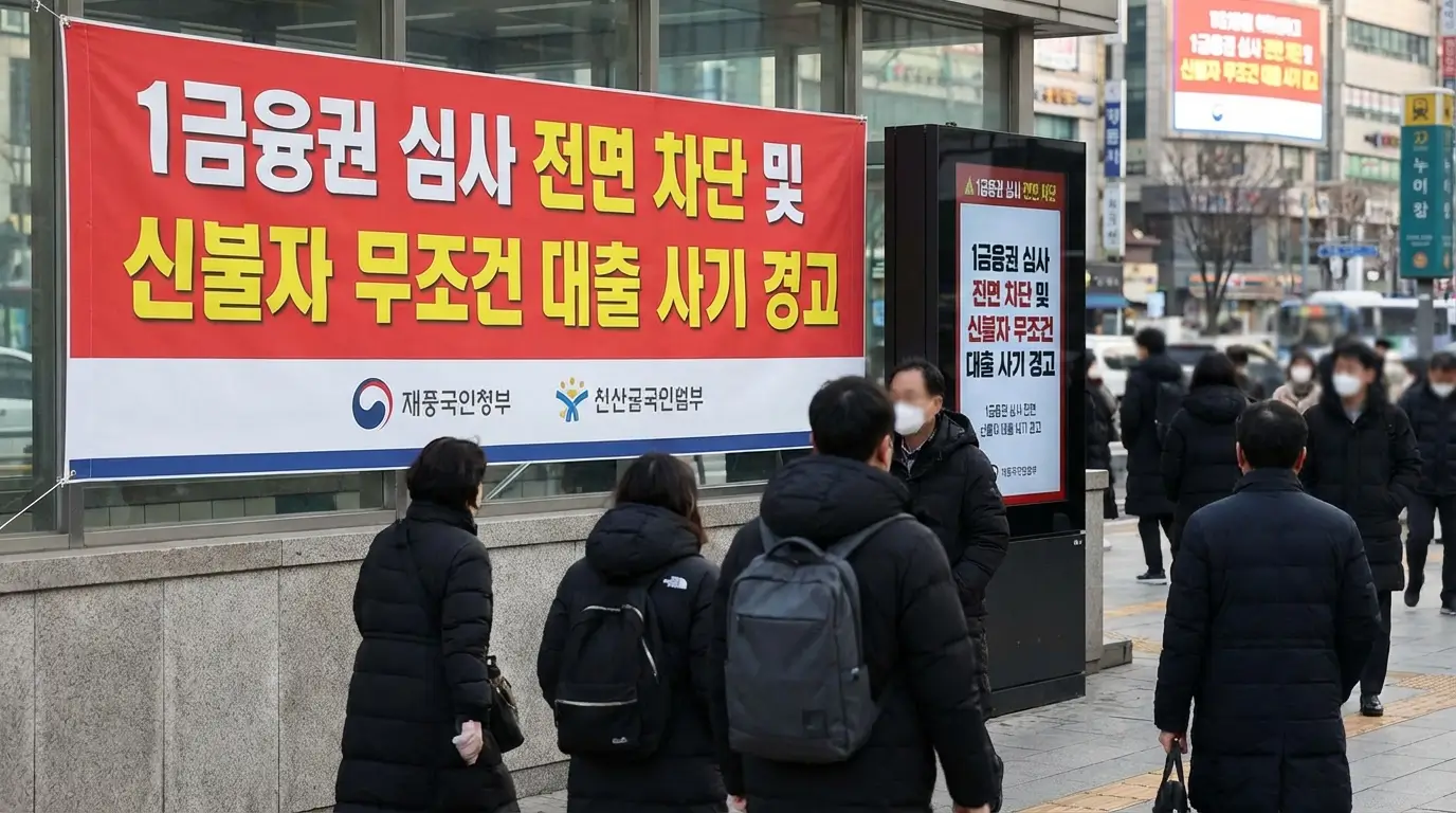 1금융권 심사 전면 차단 및 신불자 무조건 대출 사기 경고