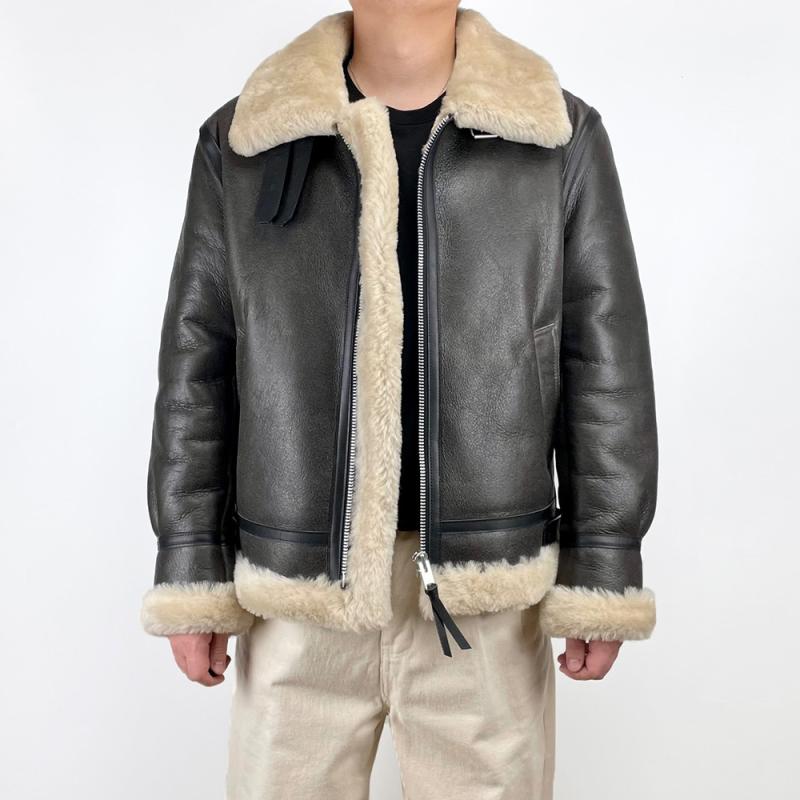 남자 무스탕자켓 남성 리얼 양가죽 양털 무스탕점퍼 B3크랙