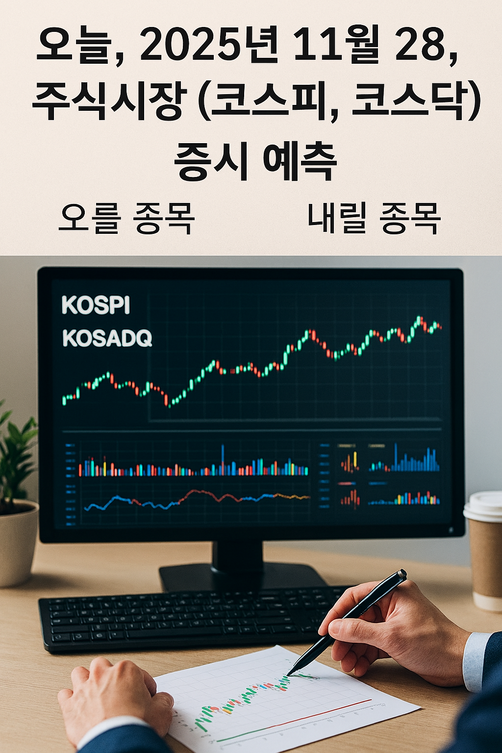 오늘, 2025년 11월 28, 주식시장(코스피, 코스닥), 증시 예측, 오를 종목, 내릴 종목 추천