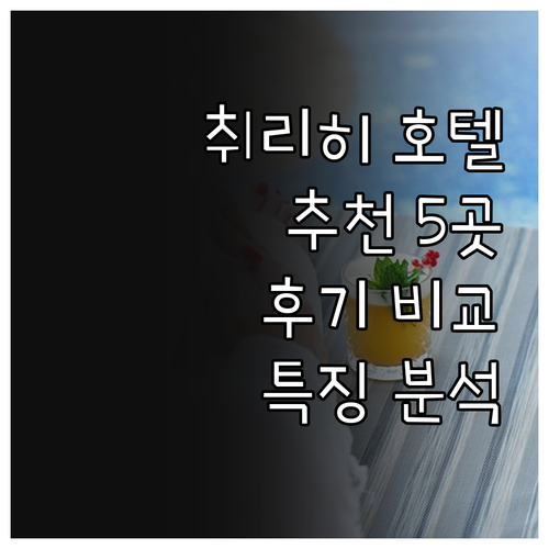 취리히 호텔 추천 5곳 특징 및 후기
