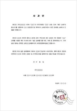 사과문 인사 책임 있는 태도 보이는 멘트 신뢰 회복 문구_5