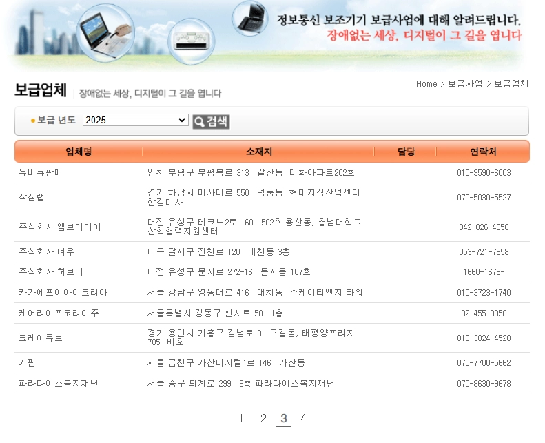 정보통신보조기기보급신청조건