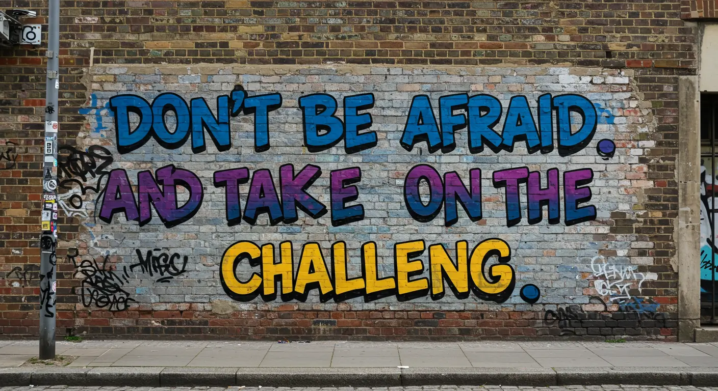 겁먹지 말고 도전하라! 지금 하지 않으면 후회할지도 몰라