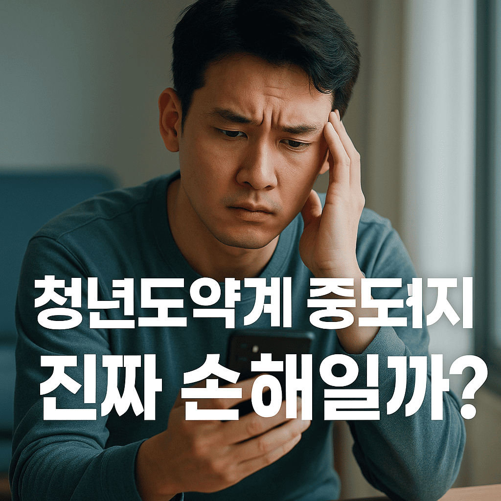 청년도약계좌 해지 시 손해일까? 청년도약계좌 중도해지 방법과 해지 이율 총정리