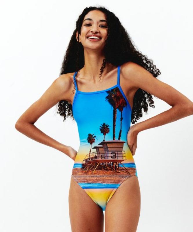 딜라잇풀 Dolphin Hibiscus Square Leg Swimsuit - Deep DP23ASW003BL