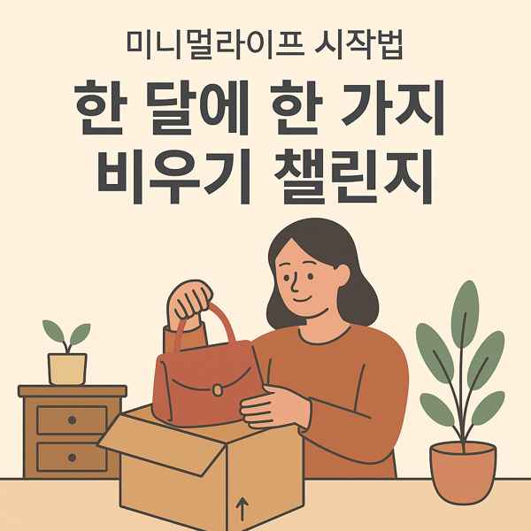 한 달에 한 가지 비우기 챌린지｜미니멀라이프 제대로 시작하는 방법