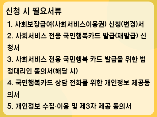 2023 가사간병 방문지원사업 신청 시 필요서류