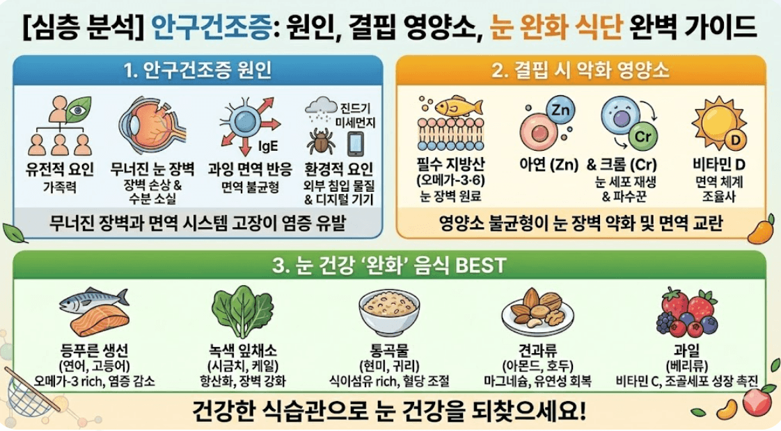 안구건조증의 원인과 좋은 음식