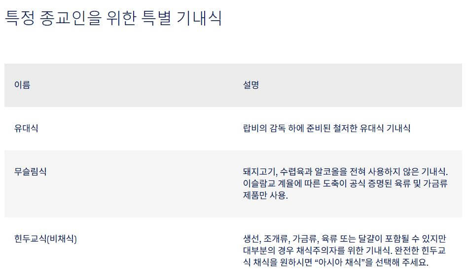루프트 한자 기내식 종류 변경 방법 (무료)