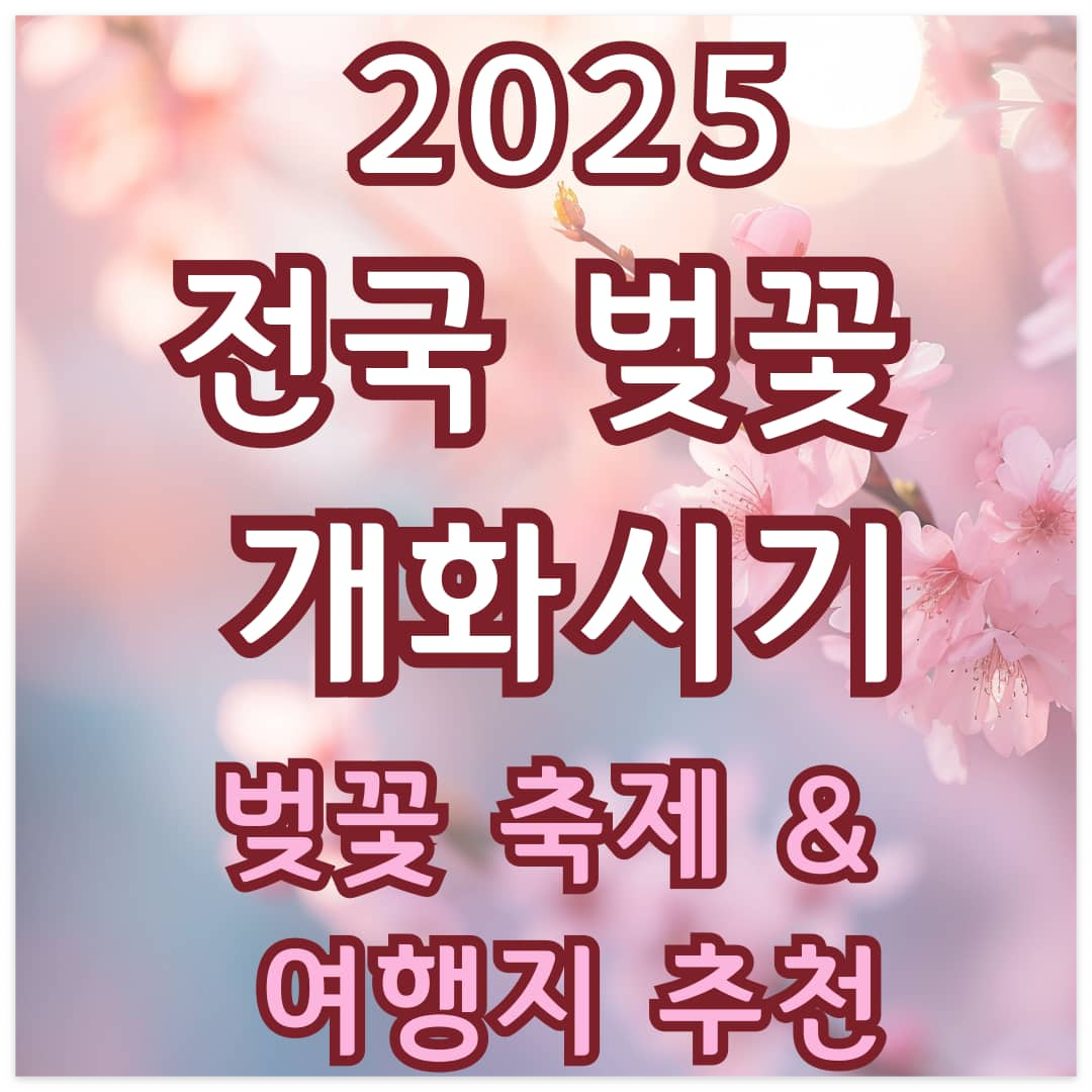 2025년 서울 벚꽃 개화 예상 시기와 특징