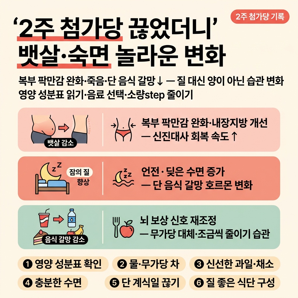 2주 첨가당 끊었더니 뱃살&middot;숙면 놀라운 변화