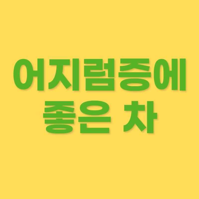 어지럼증에 좋은 차