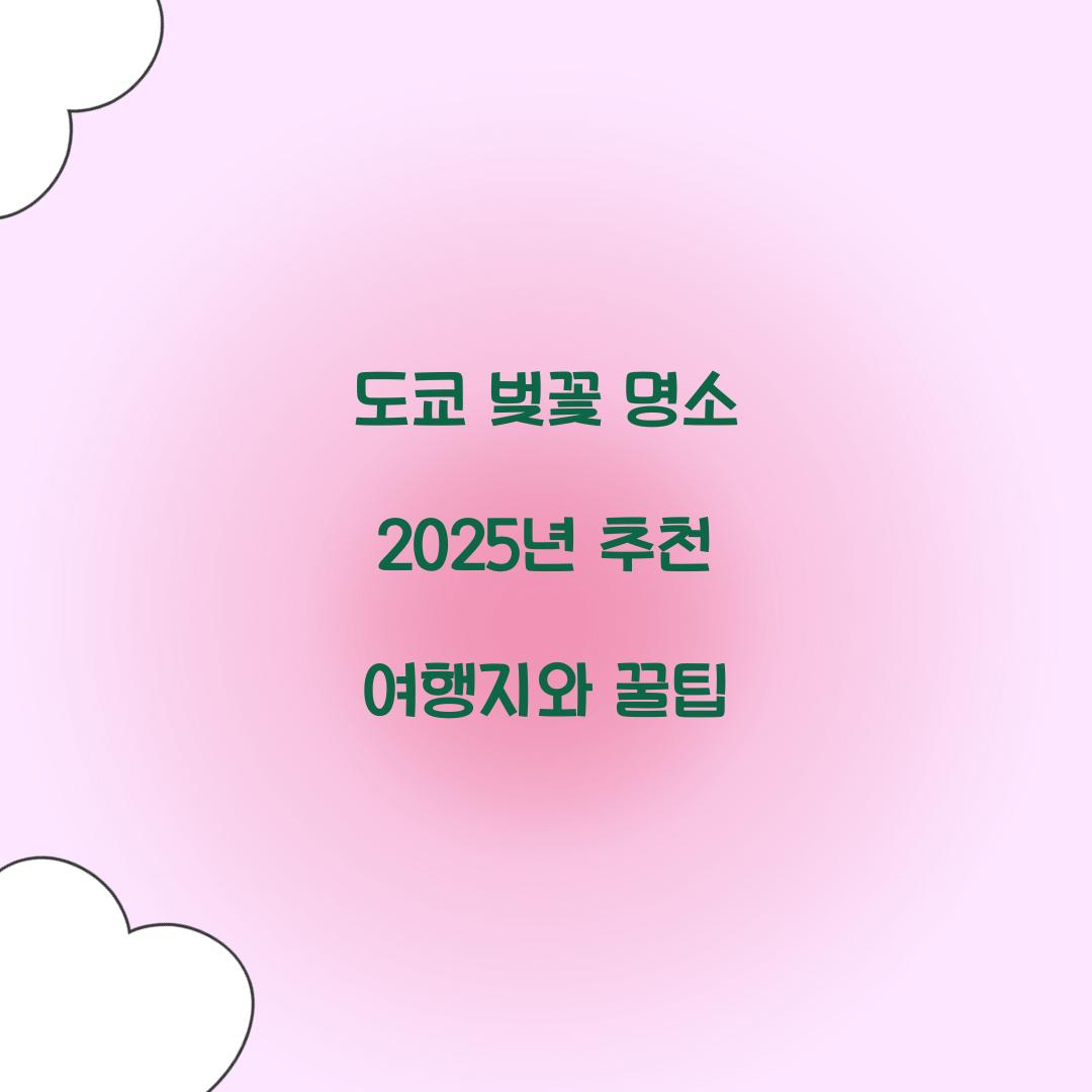 도쿄 벚꽃 명소