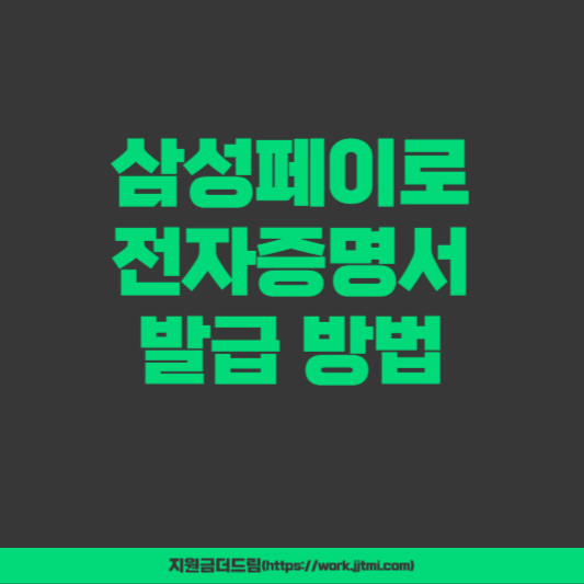 삼성페이로 전자증명서 발급하는 방법