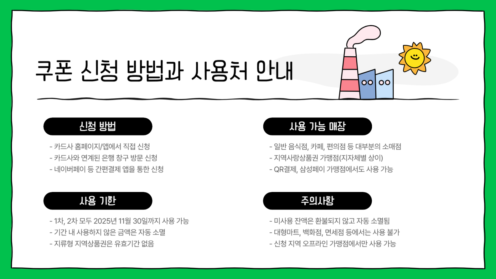 쿠폰 신청 방법과 사용처 안내