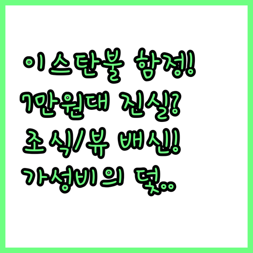 7만원대 이스탄불 호텔의 배신 조식 ..