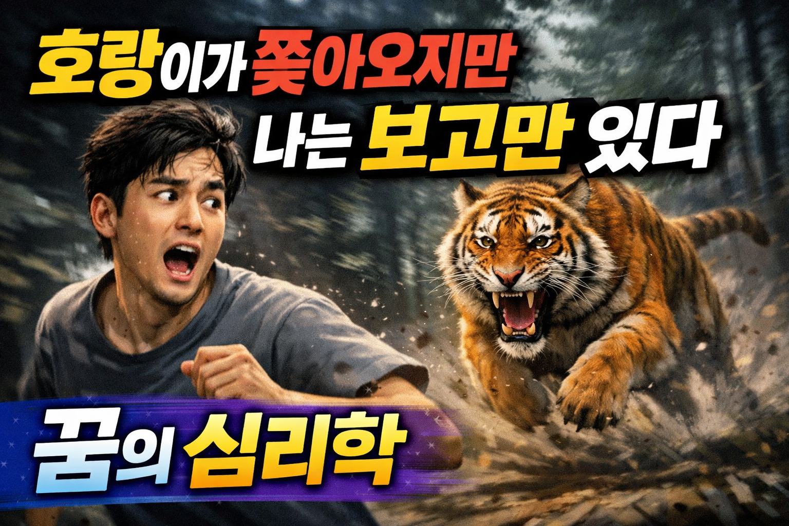 호랑이가 쫓아오는 장면을 보는 꿈