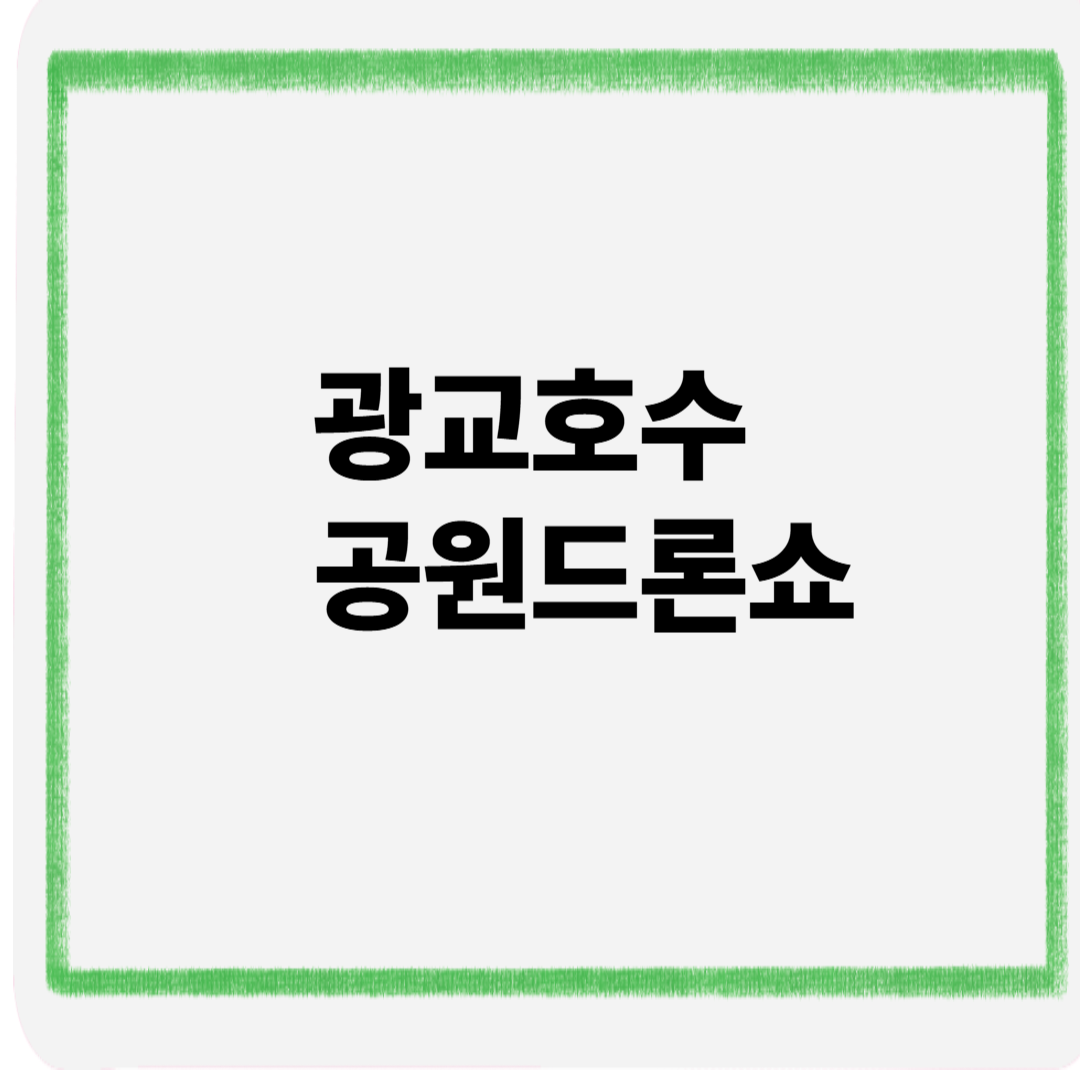 광교 호수공원 드론쇼