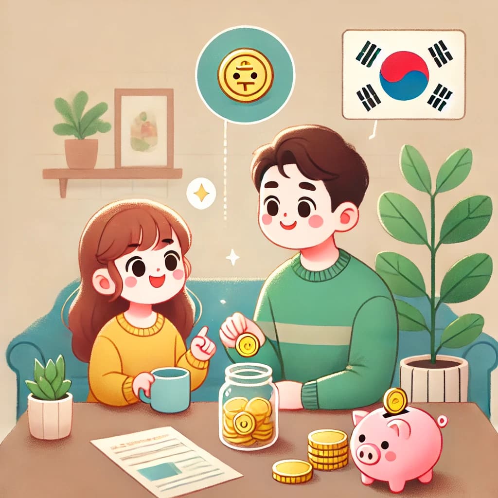 한푼한푼 모으는것을 표현하는 이미지