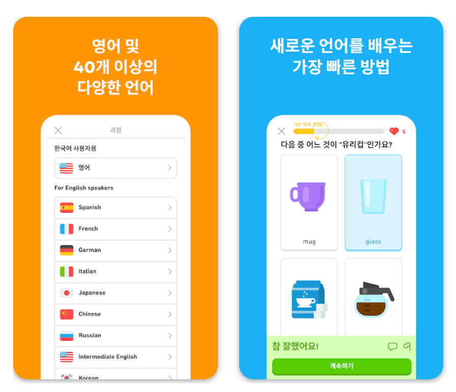 듀오링고 어플 설치 바로가기 언어 학습