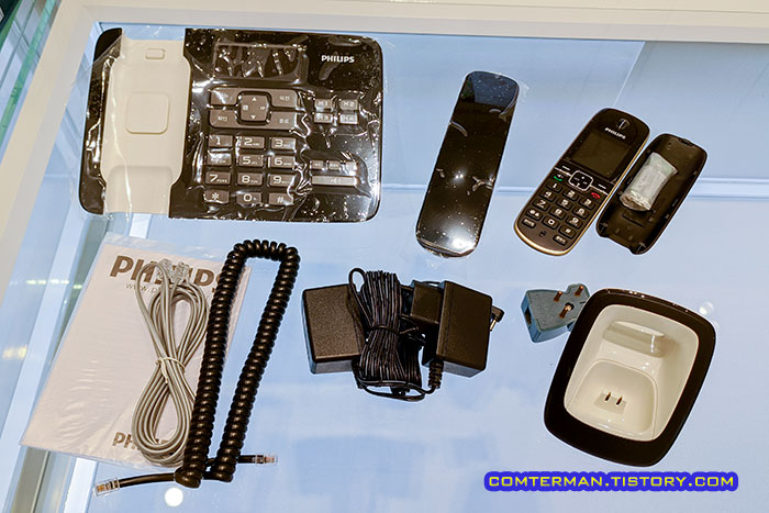 필립스 DCTG492 유무선전화기 내용물