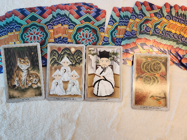 인간 자연 동물이 요소인 타로카드