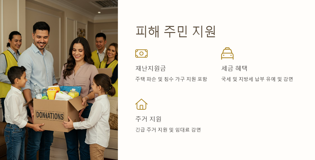 특별재난지역 피해 주민 지원