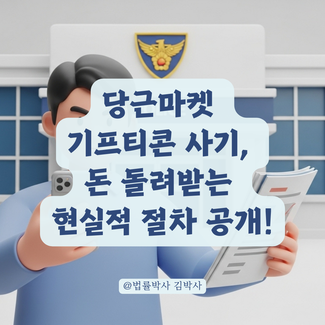 당근마켓 기프티콘 예약 사기 당했을 때 돈 돌려받는 현실적 단계