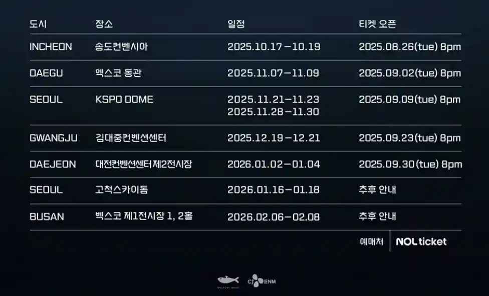 임영웅 전국투어 콘서트 일정 장소 티켓오픈일 안내된 표