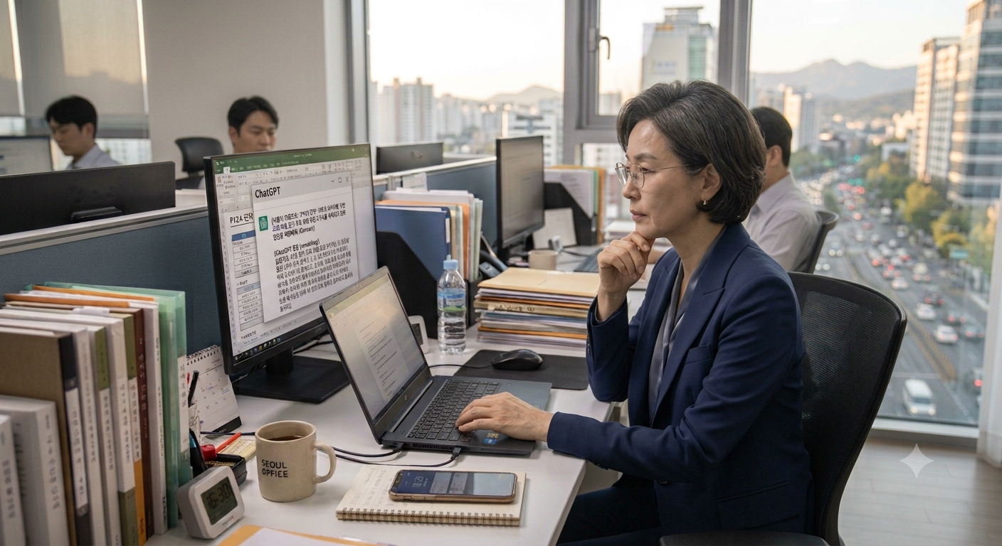 이미지 설명: ChatGPT를 업무에 활용하면서 실제로 시간이 얼마나 절약됐는지 경험