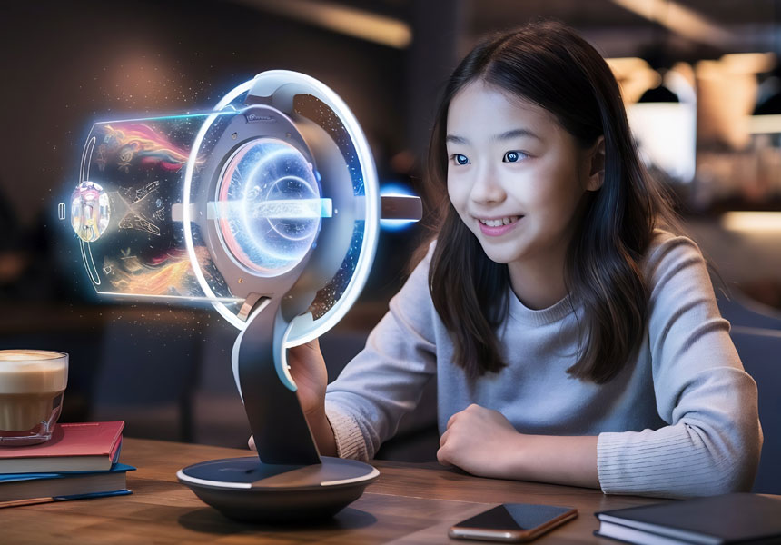 일상 속에서 챗GPT와 같은 AI 서비스를 활용하는 모습