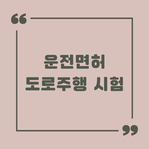 운전면허 도로주행 시험