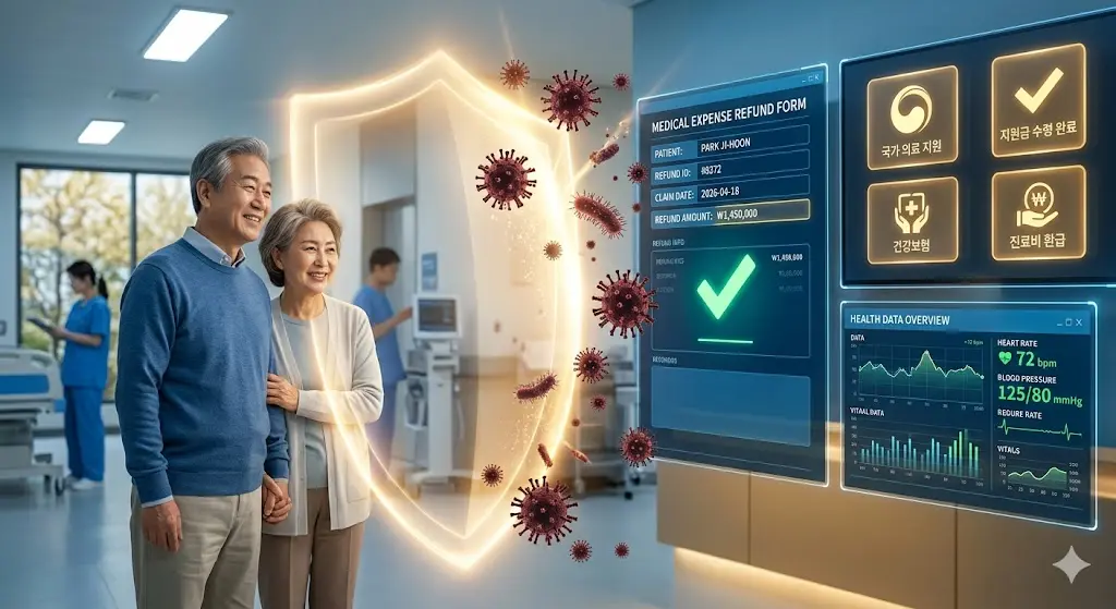 "2026년 코로나 재유행 대비 65세 이상 무료 예방접종 및 입원 치료비 환급금 지원 가이드"