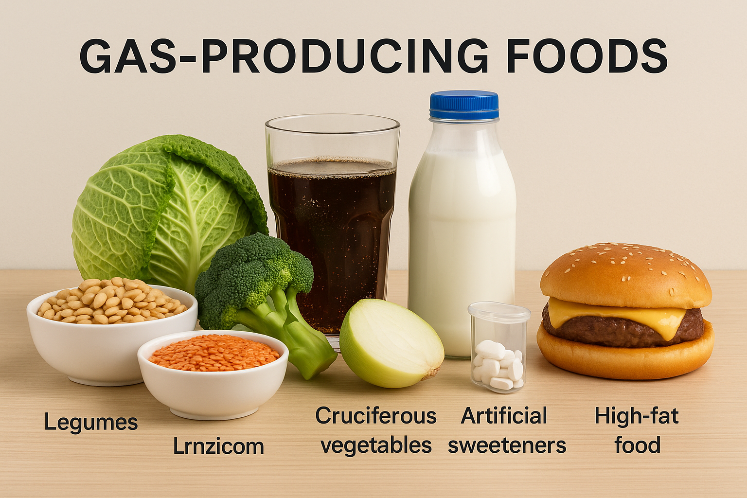 섭취 시 가스를 유발하는 음식