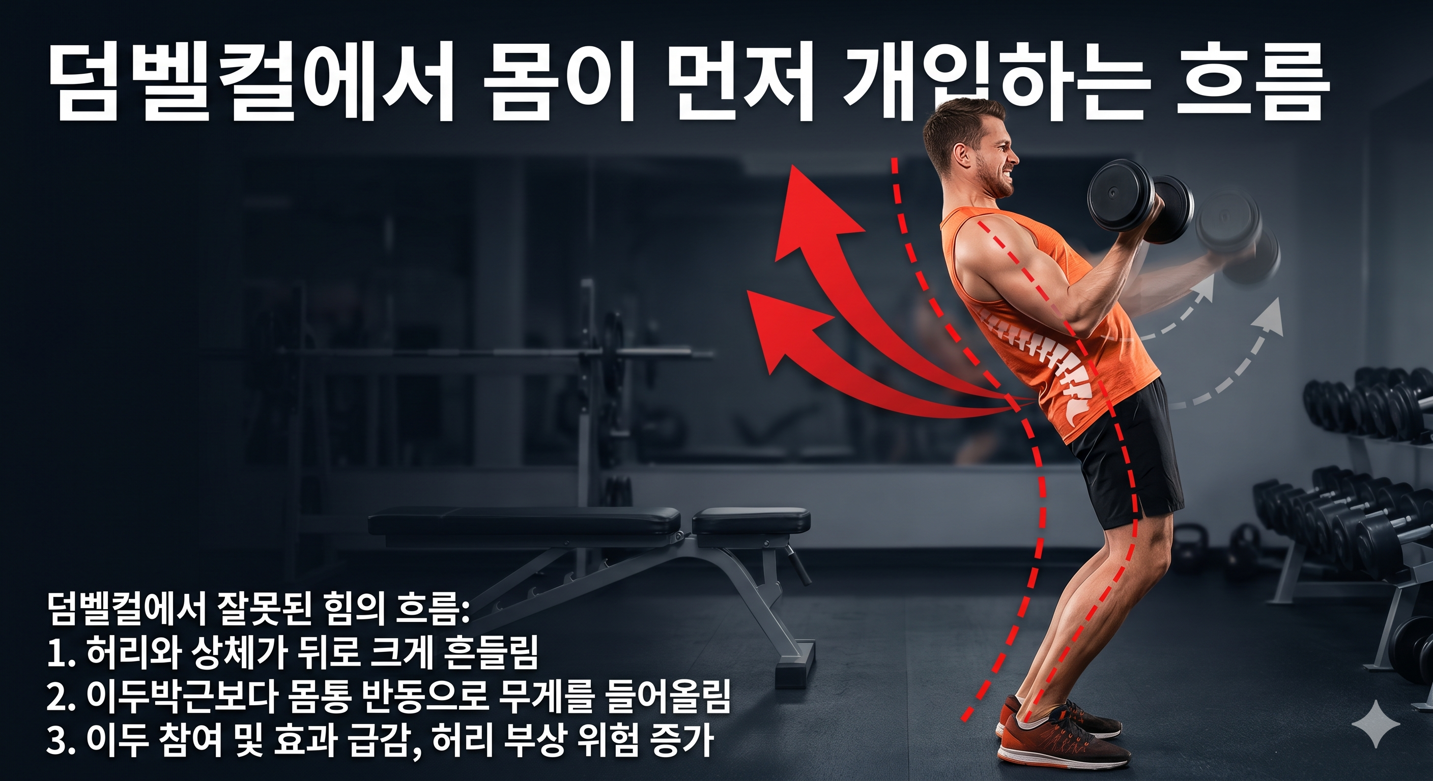 덤벨컬에서 몸이 먼저 개입하는 흐름