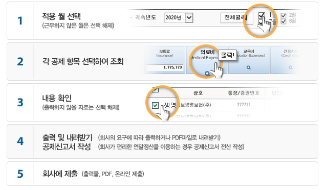 연말정산간소화 서비스 이용순서