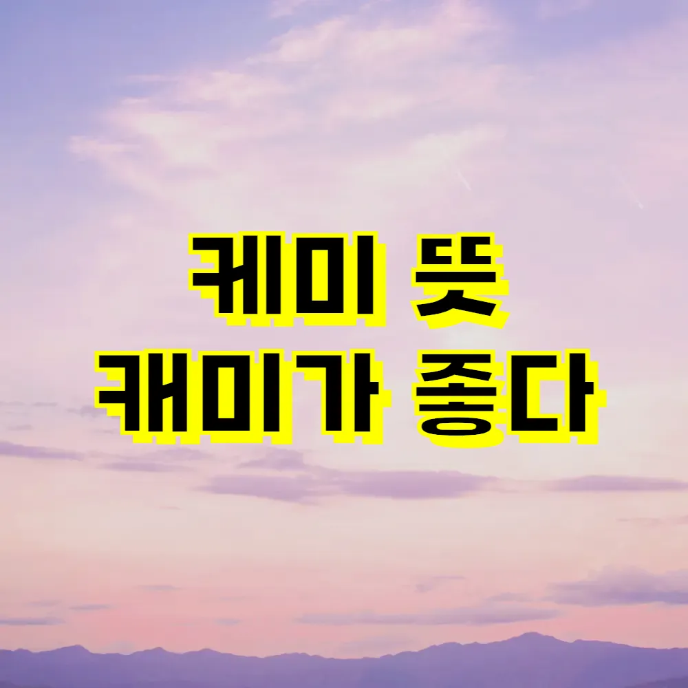 케미 뜻 캐미가 좋다