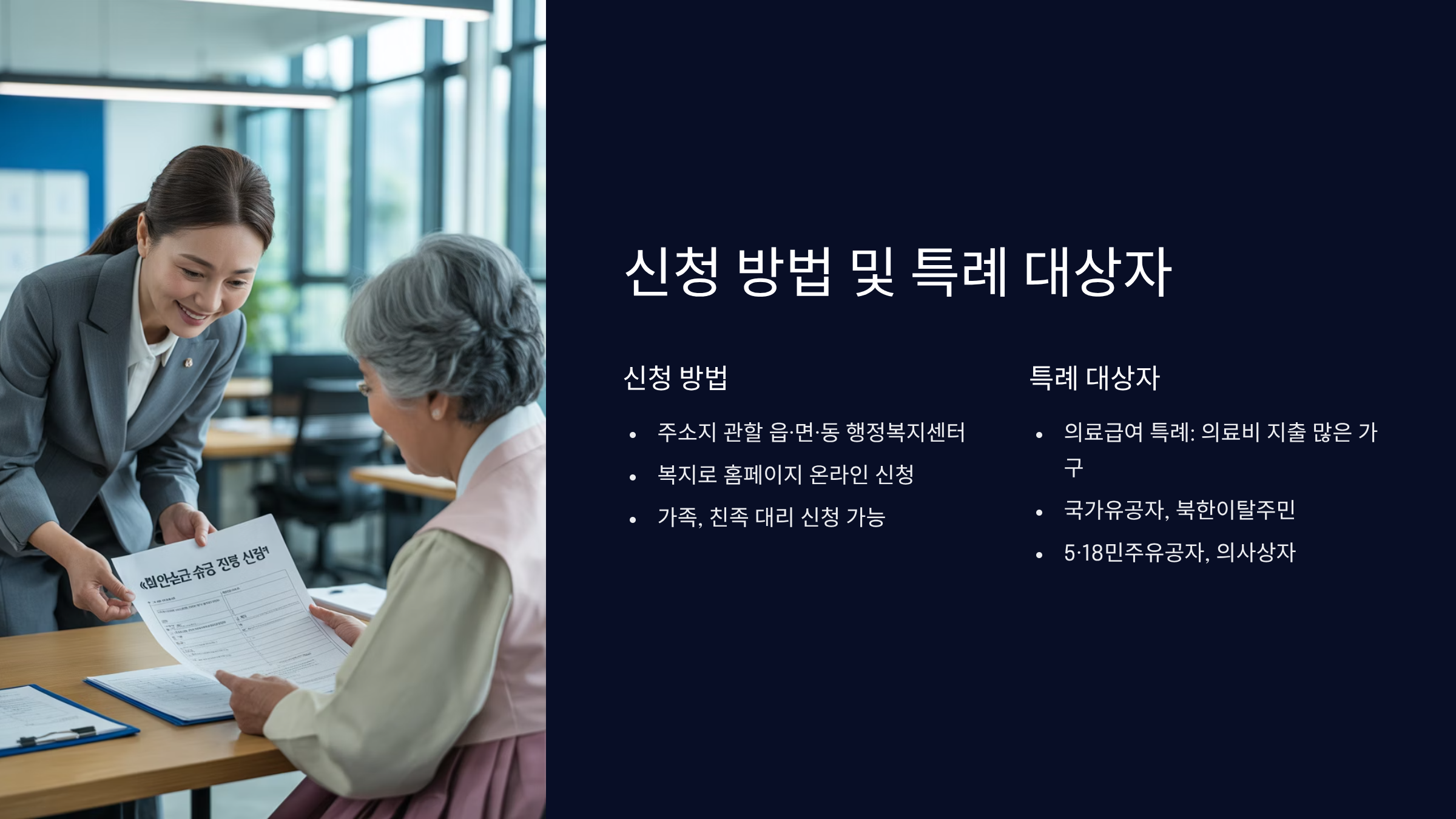 신청 방법과 필요 서류