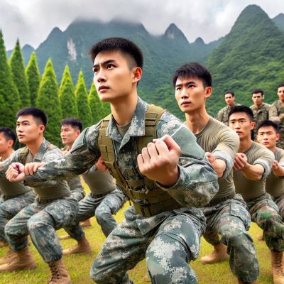 훈련받는 군인들