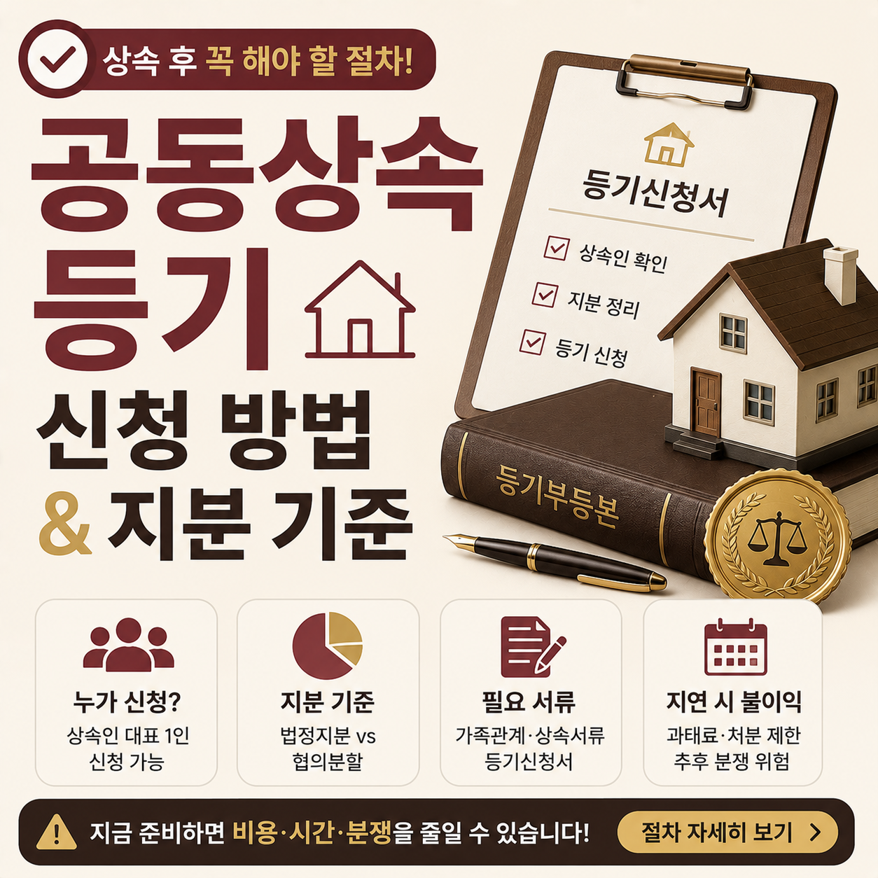 공동상속 등기 절차와 지분 정리 안내 이미지