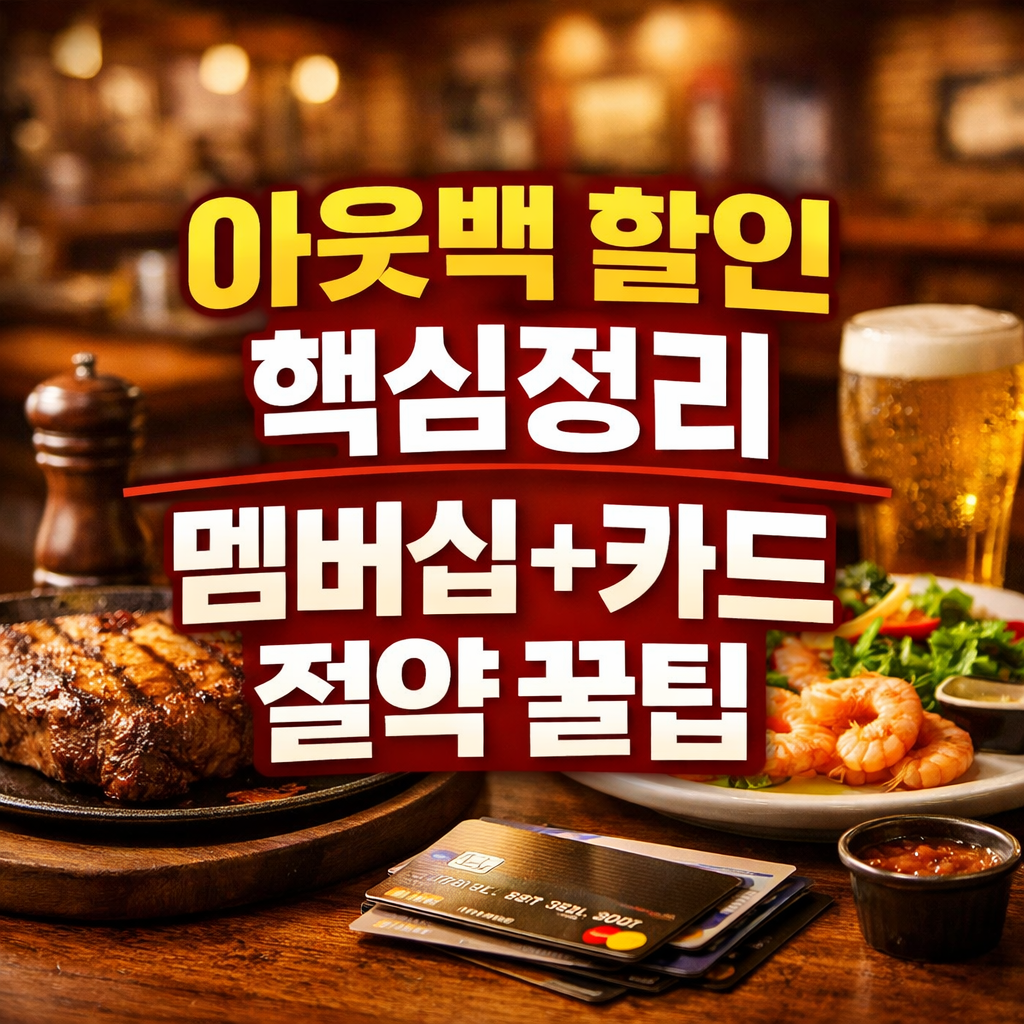 2026년 아웃백 할인 핵심정리｜SKT&middot;KT 멤버십 + 카드사 혜택 비교표 포함