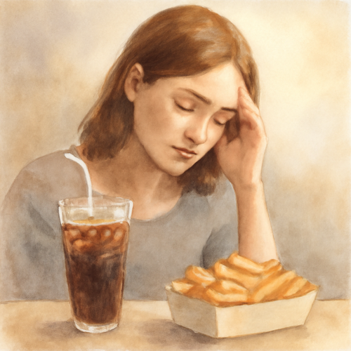 콜라-감자튀김-편두통-좋은이유