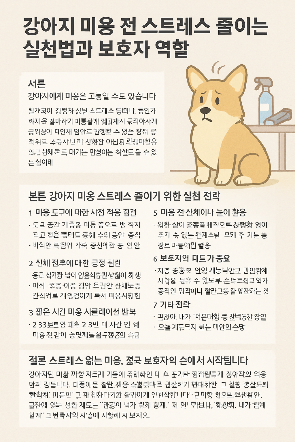 강아지 미용 전 스트레스 줄이는 실천법 사진