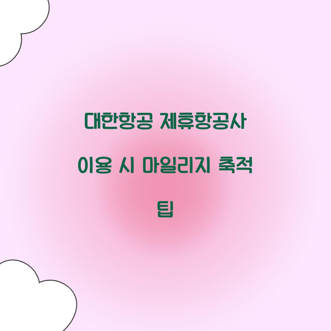 대한항공 제휴항공사